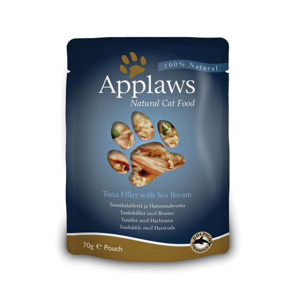 Applaws Adult Cat Tuna Fillet with Sea Bream Pouch - 12 x 70g