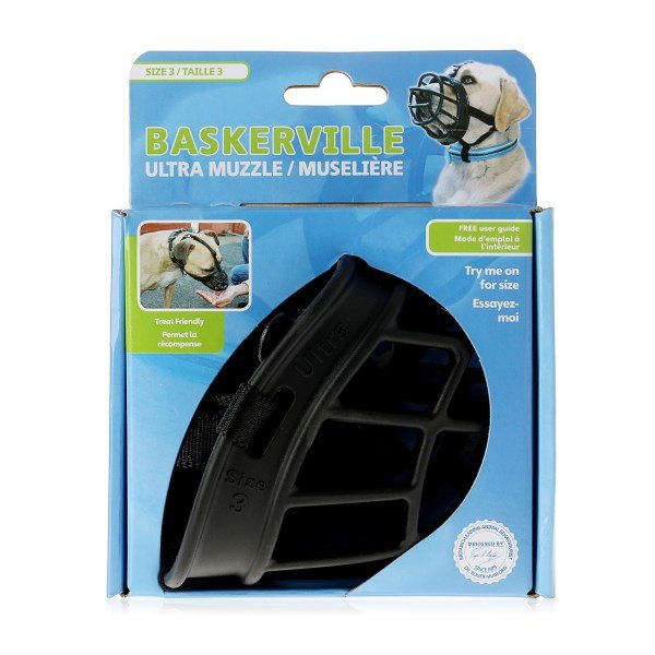 Baskerville Ultra Muzzle Black - Size 3(Length 8cm/Circumference 28cm)