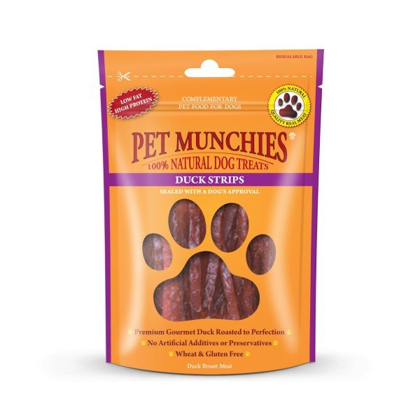 Pet Munchies Duck Strips - 90g