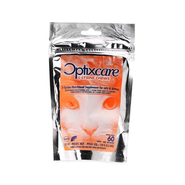 Optixcare L-Lysine Chews for Cats - Pack of 60 Chews