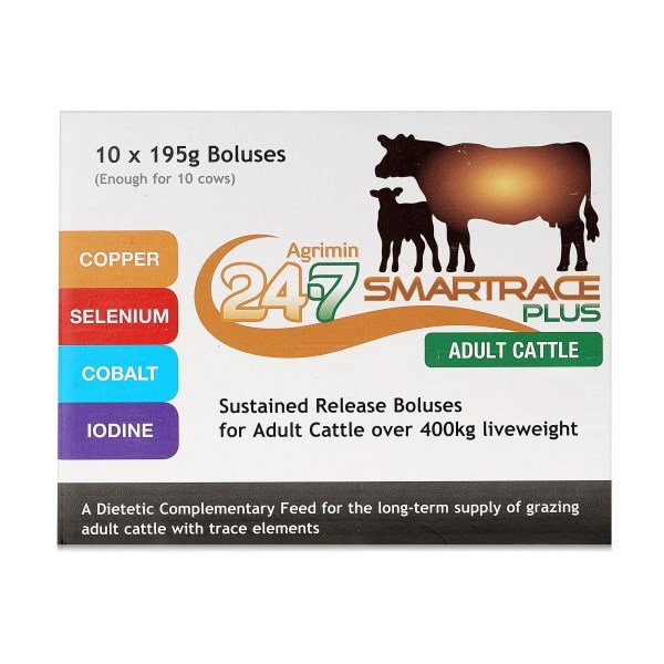 24-7 Smartrace Plus Bolus for Cattle - 10 Boluses