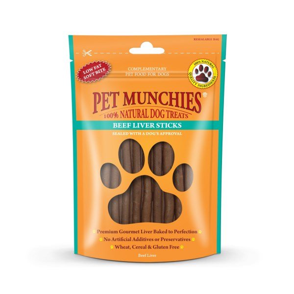 Pet Munchies Beef Liver Sticks- 90g