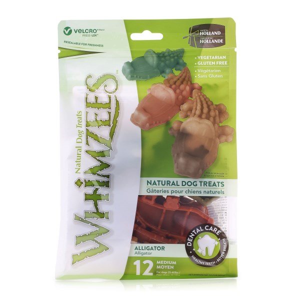 Whimzees Alligator Treats - Medium - Pack of 12