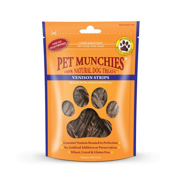 Pet Munchies Venison Strips- 75g