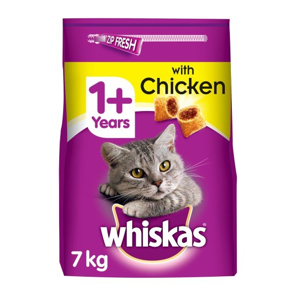 Whiskas Cat 1+ Years Dry Chicken- 7kg