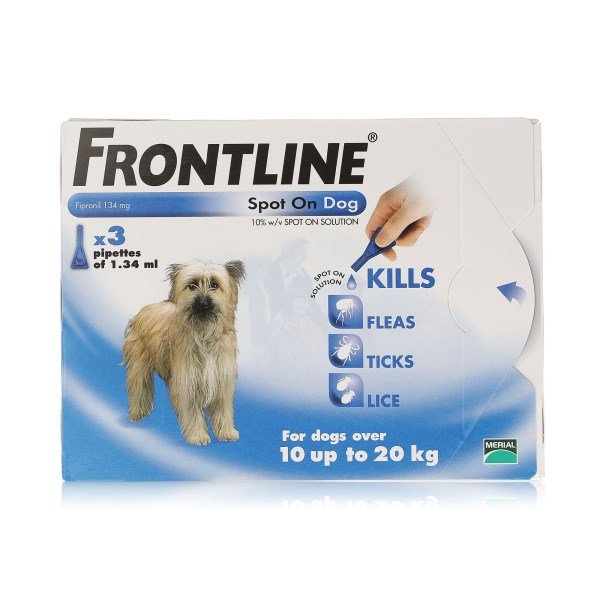 Frontline Spot-On for Dogs 10-20kg x 3 Pipettes