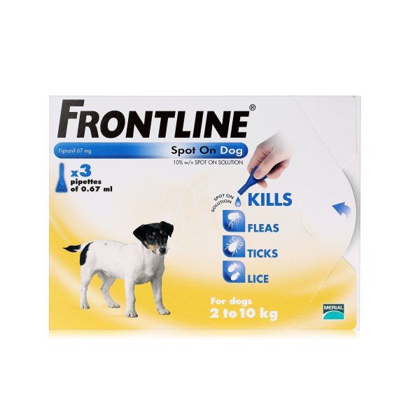 Frontline Spot-On for Dogs 2-10kg x 3 Pipettes