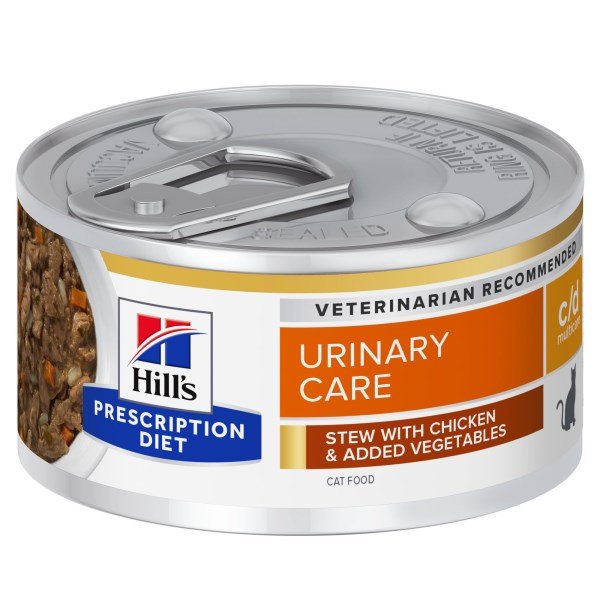 Hill's Prescription Diet Feline C/D Multicare Chicken & Vegetable Stew - 82G Tins x24