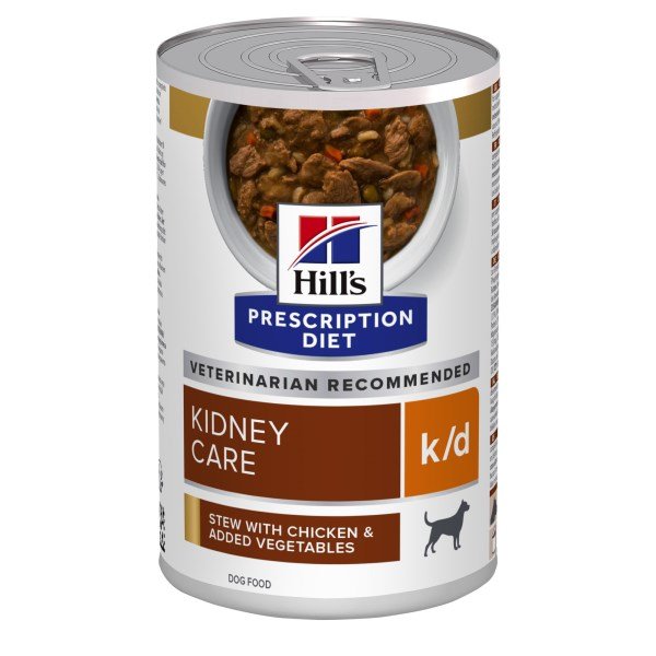 Hill's Prescription Diet Canine K/D Chicken & Vegetable Stew - 354G Tins x12