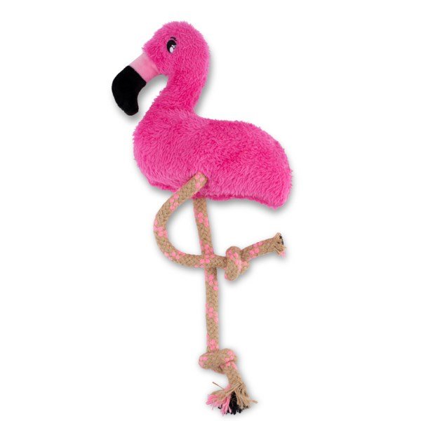 Beco Recycled Soft Dog Toy, Fernando the Flamingo, Medium