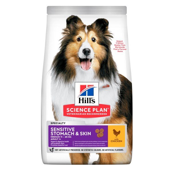 Hill's Science Plan Canine Adult Sensitive Stomach and Skin Medium Breed - 2.5kg