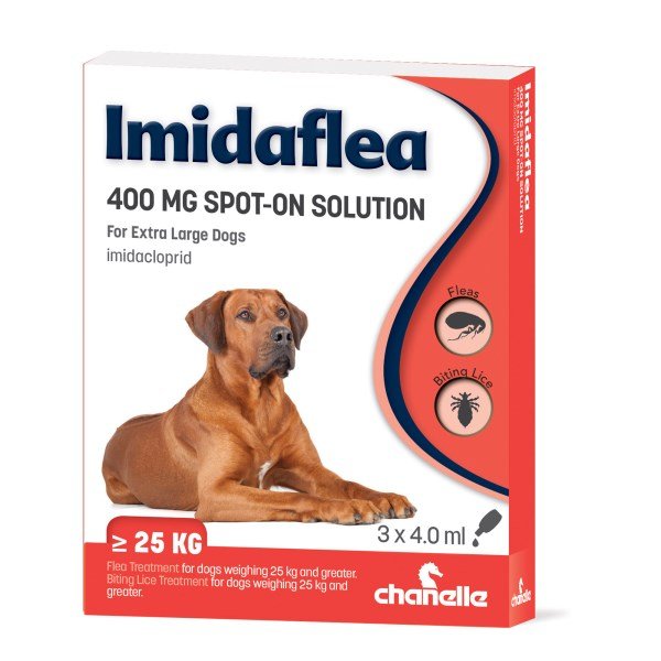 Imidaflea 400mg Spot-On Solution Dogs >25kg - 3 Pipette