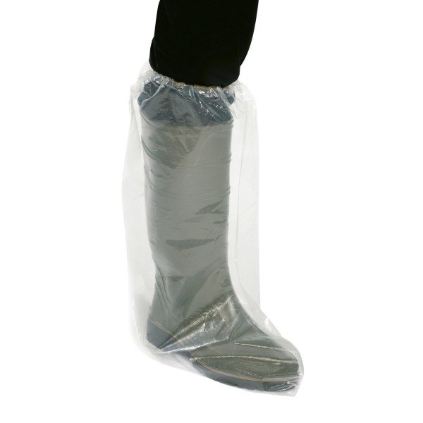 Disposable Overshoes Tall Design Transparent White x 100