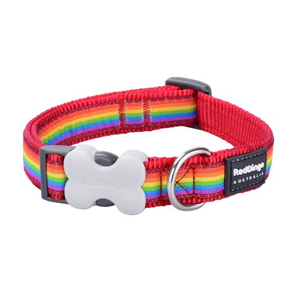 Red Dingo Rainbow Dog Collar Large