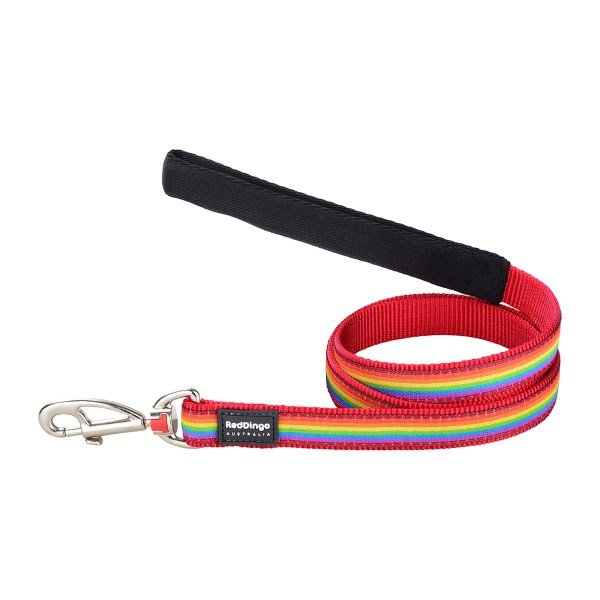 Red Dingo Rainbow Dog Lead Medium