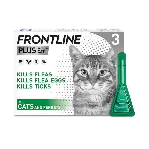 Frontline Plus Spot-On for Cats x 3 Pipettes