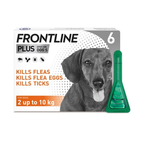 Frontline Plus Spot-On for Small Dogs 2-10kg x 6 Pipettes