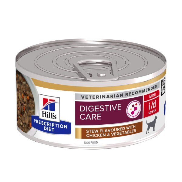 Hill's Prescription Diet I/D Stress Mini Digestive Care Dog Stew with Chicken & Vegetables 156g x 24