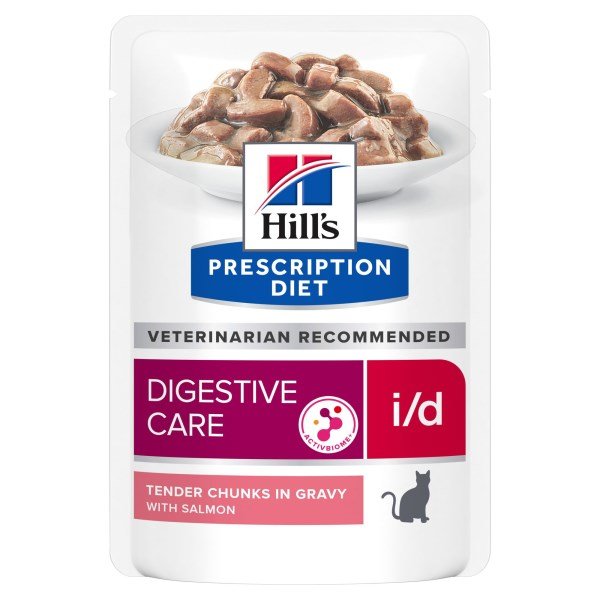 Hill's Prescription Diet I/D Digestive Care Wet Cat Food with Salmon 85g x 12