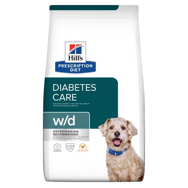 Hill's Prescription Diet w/d Diabetes Care Dry Dog Food with Chicken 10kg Bag