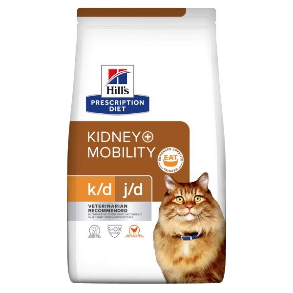 Hill's Prescription Diet k/d + Mobility Dry Cat Food with Chicken 3kg Bag