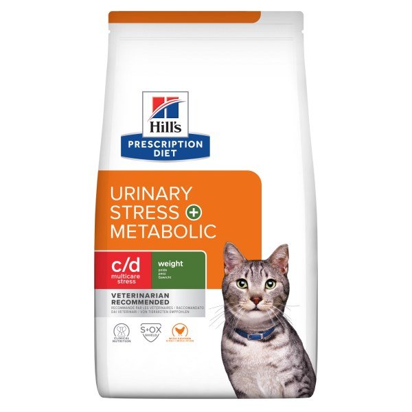 Hill's Prescription Diet c/d Multicare Stress + Metabolic Dry Cat Food with Chicken 3kg Bag