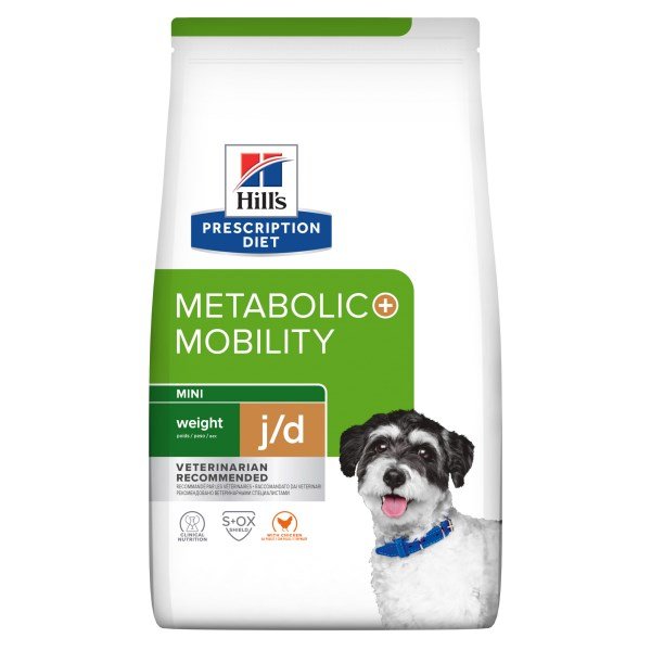 Hill's Prescription Diet Metabolic + Mobility Mini Weight Management Dry Dog Food with Chicken 1kg Bag
