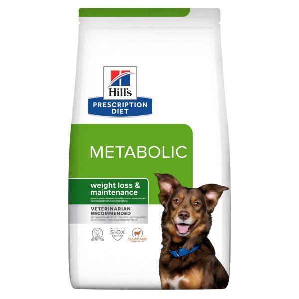 Hill's Prescription Diet Metabolic Weight Management Dry Dog Food with Lamb and Rice 12kg Bag