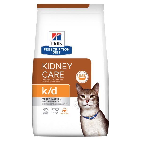 Hill's Prescription Diet k/d Kidney Care Dry Cat Food with Chicken 8kg Bag
