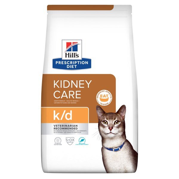Hill's Prescription Diet k/d Kidney Care Dry Cat Food with Tuna 400g Bag