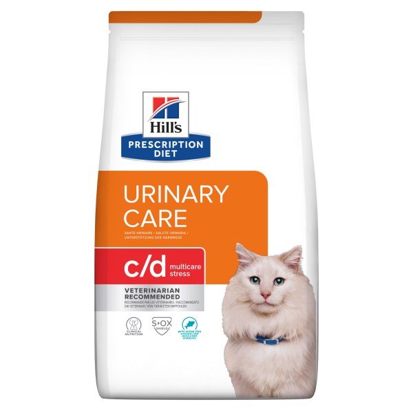 Hill's Prescription Diet c/d Multicare Stress Urinary Care Dry Cat Food with Ocean Fish 3kg Bag