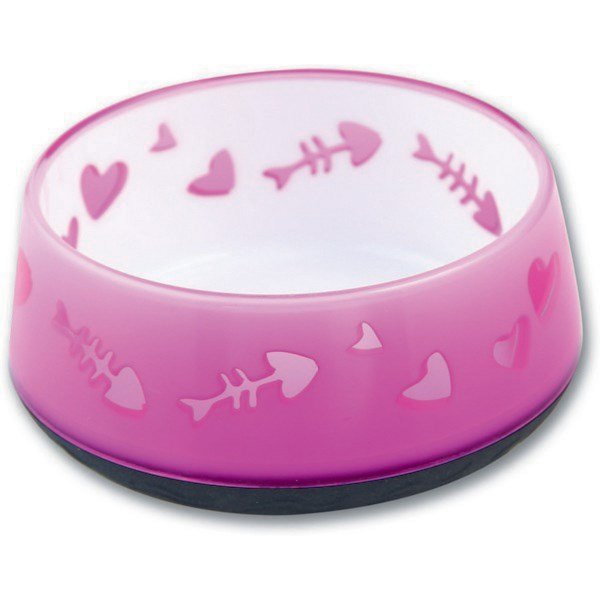 Anti Slip Cat Bowl Pink Fish