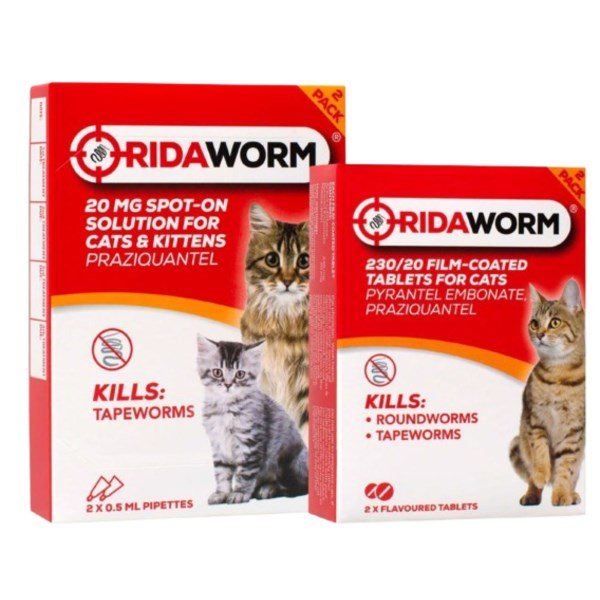 Ridaworm Plus Cat Tablets 2's