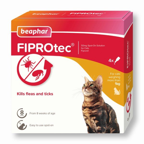 Beaphar FIPROtec® Spot-On for Cats 4 Pipettes