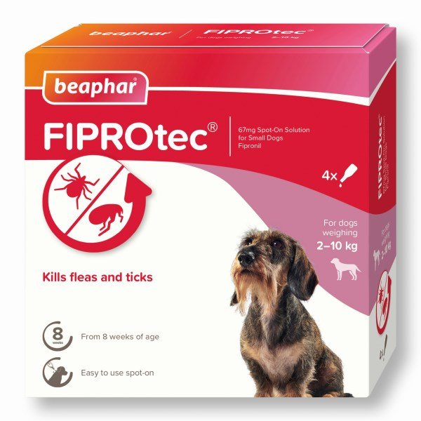 Beaphar FIPROtec® Flea & Tick Spot-On for Small Dogs (2-10kg) 4 Pipettes