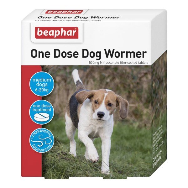 Beaphar One Dose Wormer for Dogs (6-20kg) 2 Pack