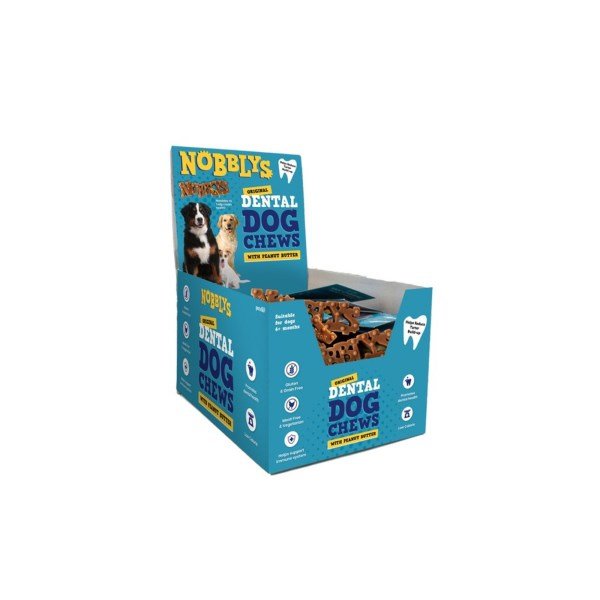 Petello Nobblys Original Peanut Butter Large Dog Chew 60g Pack of 24