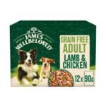 James Wellbeloved Grain Free Adult Lamb and Chicken in Gravy Pouch x 12 x 4