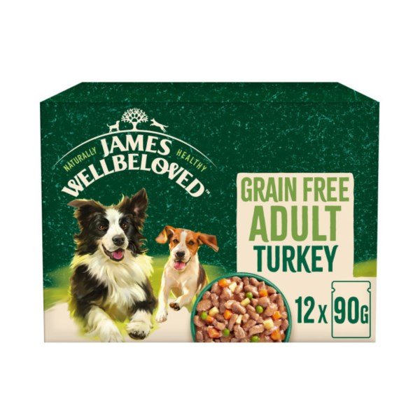 James Wellbeloved Adult Turkey in Gravy Pouch 90g x 12 x 4