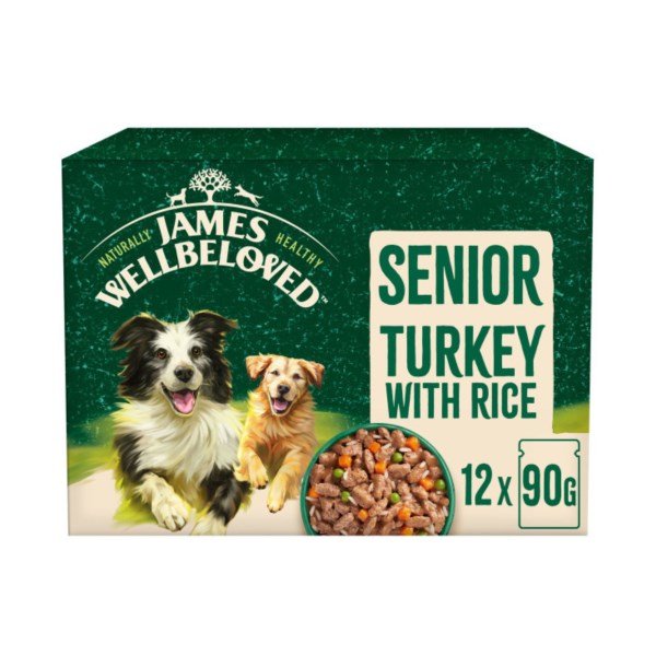 James Wellbeloved Senior Turkey in Gravy Pouch 90g x 12 x 4