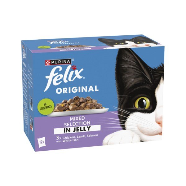 FELIX Original Mixed Selection in Jelly Wet Cat Food 12 x 85g x 4