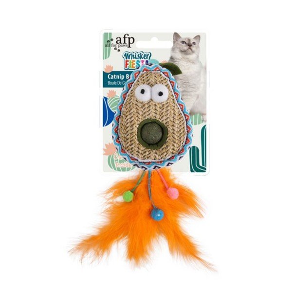 All For Paws Whisker Fiesta Catnip Ball Avocado