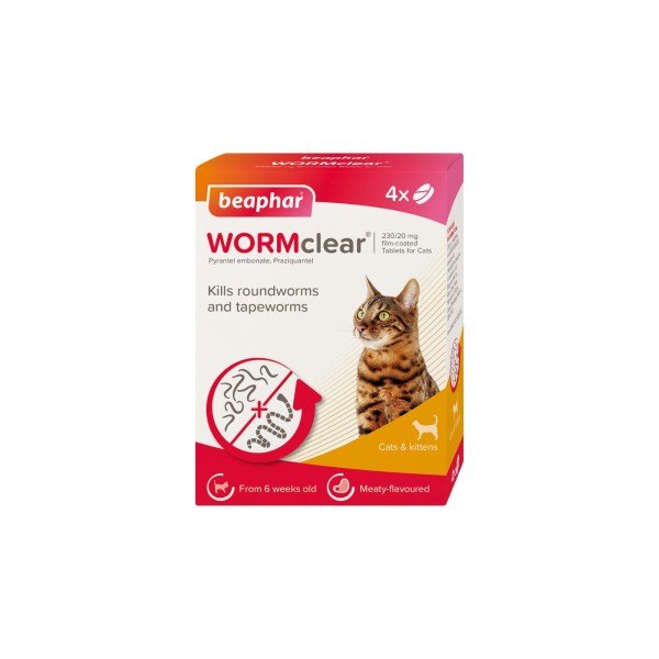 Beaphar WORMclear for Cats -  4 Tablets