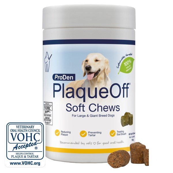 Plaque Off Dental Soft Chews for Dogs x 60