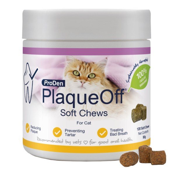 Plaque Off Dental Soft Chews for Cats x 120