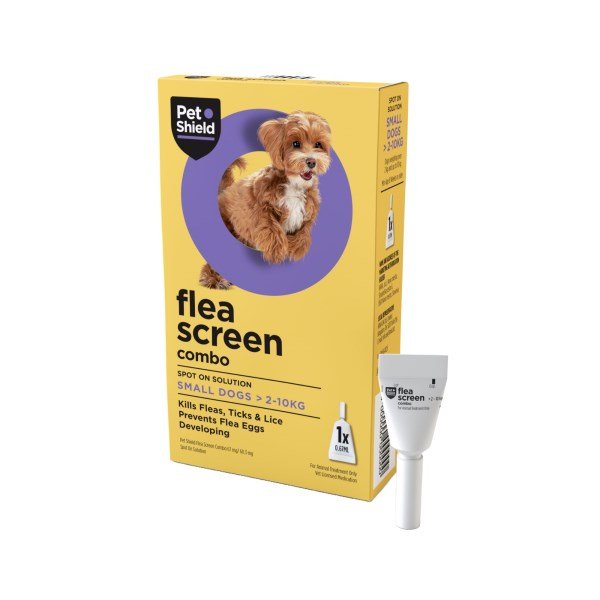 Pet Shield Flea Screen Combo 67mg / 60.3mg Spot on Solution Small Dog x 1