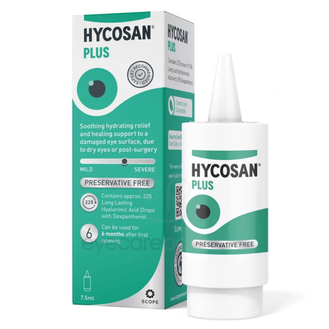 Hycosan Plus Preservative Free Eye Drops 0.1% 7.5m