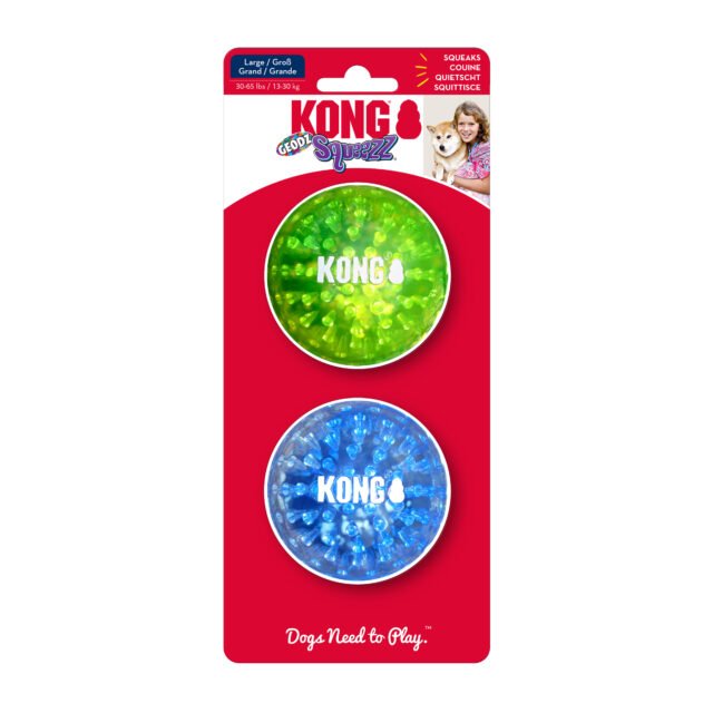 KONG Squeezz Geodz Assorted 2 Pack (Assorted Colours)