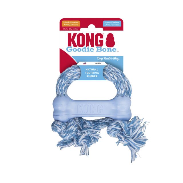 KONG Puppy Goodie Bone with Rope - Extra Small