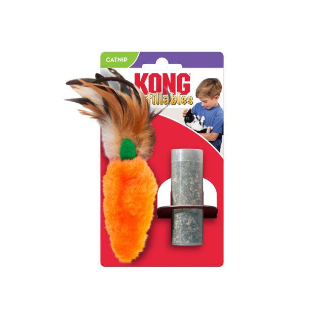 KONG Cat Refillable Feather Top Carrot